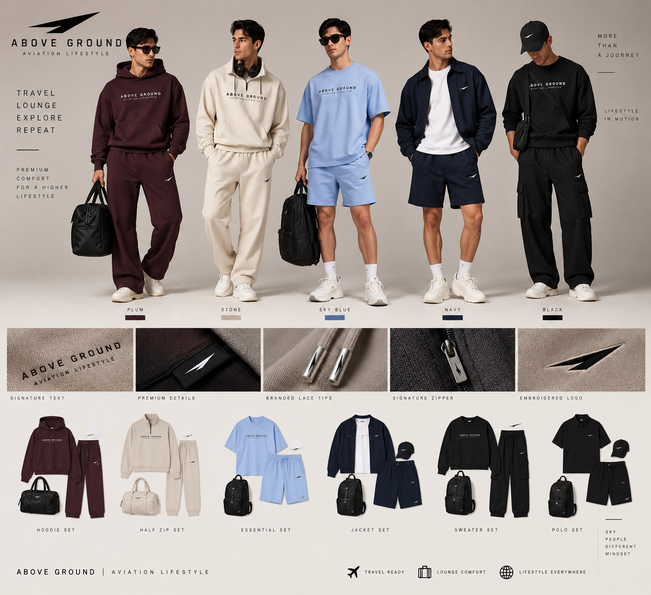 Above Ground menswear travel collection overview